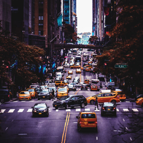 cars driving on road