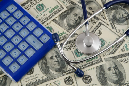 money calculator stethoscope